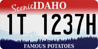 ID license plate 1T1237H