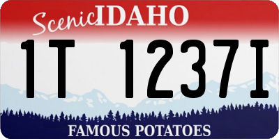 ID license plate 1T1237I