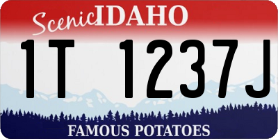 ID license plate 1T1237J