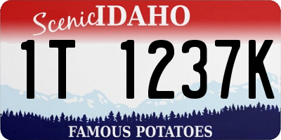 ID license plate 1T1237K