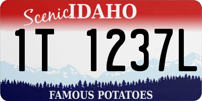 ID license plate 1T1237L