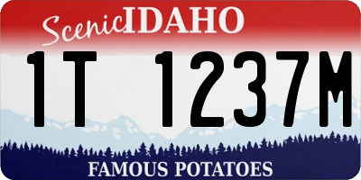 ID license plate 1T1237M