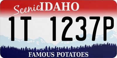 ID license plate 1T1237P