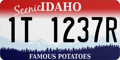 ID license plate 1T1237R