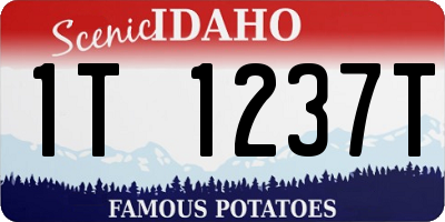 ID license plate 1T1237T
