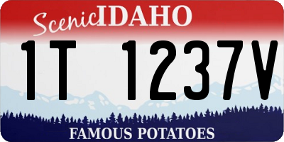 ID license plate 1T1237V