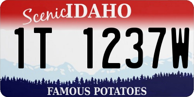 ID license plate 1T1237W