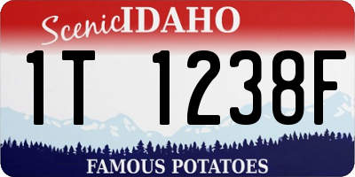 ID license plate 1T1238F