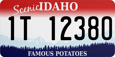 ID license plate 1T1238O