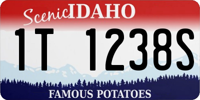 ID license plate 1T1238S