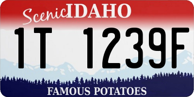 ID license plate 1T1239F