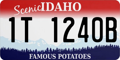 ID license plate 1T1240B