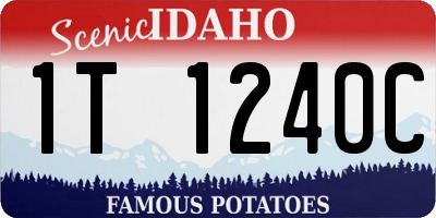 ID license plate 1T1240C