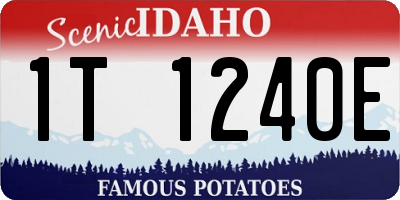 ID license plate 1T1240E