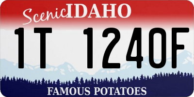 ID license plate 1T1240F