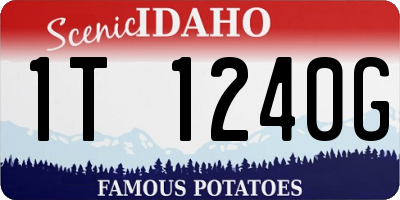 ID license plate 1T1240G