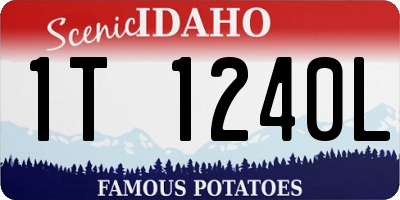 ID license plate 1T1240L
