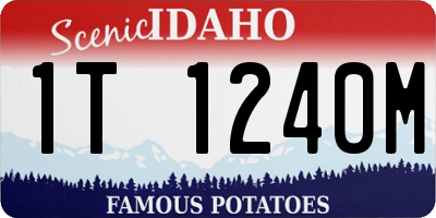ID license plate 1T1240M