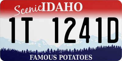 ID license plate 1T1241D