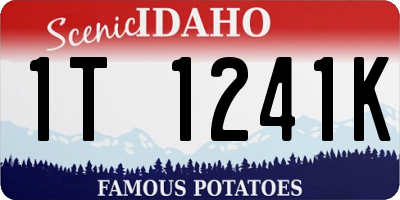 ID license plate 1T1241K