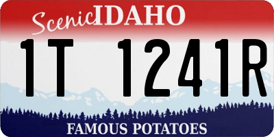 ID license plate 1T1241R