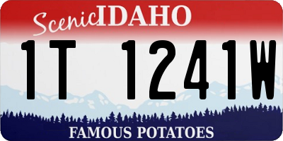 ID license plate 1T1241W