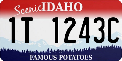 ID license plate 1T1243C