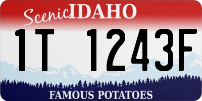 ID license plate 1T1243F