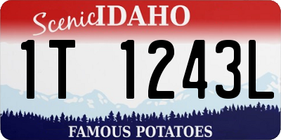 ID license plate 1T1243L