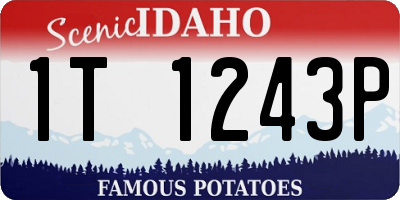 ID license plate 1T1243P