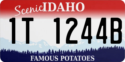 ID license plate 1T1244B