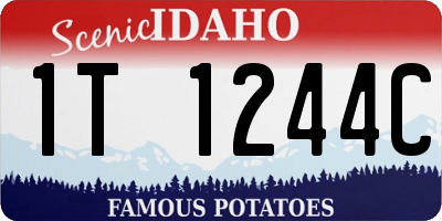 ID license plate 1T1244C
