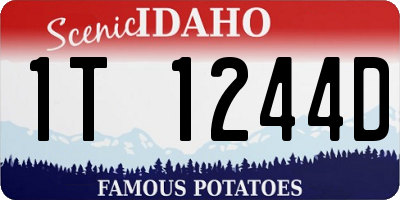ID license plate 1T1244D