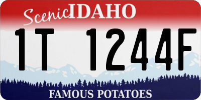 ID license plate 1T1244F