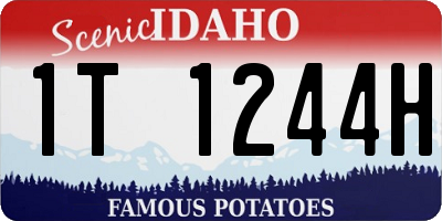 ID license plate 1T1244H