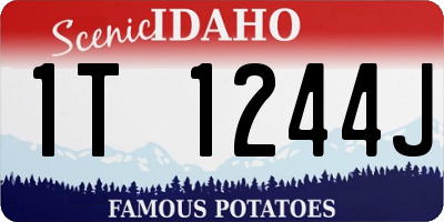 ID license plate 1T1244J