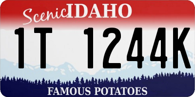 ID license plate 1T1244K
