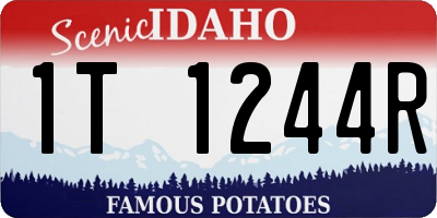 ID license plate 1T1244R