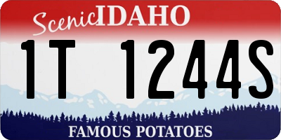 ID license plate 1T1244S