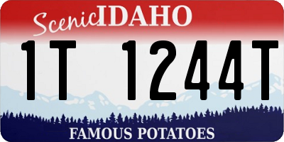 ID license plate 1T1244T