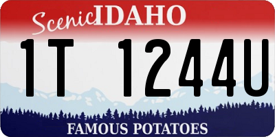 ID license plate 1T1244U