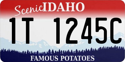ID license plate 1T1245C
