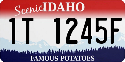 ID license plate 1T1245F