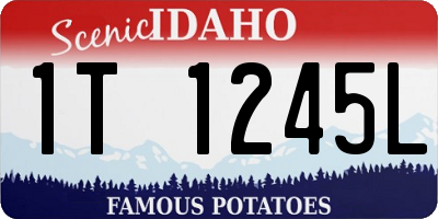 ID license plate 1T1245L