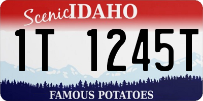 ID license plate 1T1245T