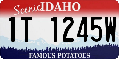 ID license plate 1T1245W