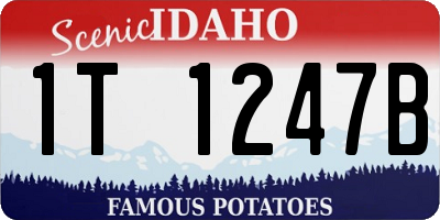 ID license plate 1T1247B