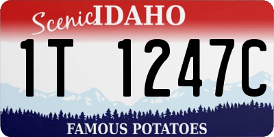 ID license plate 1T1247C