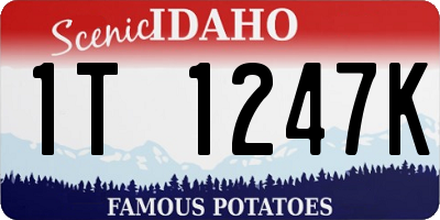 ID license plate 1T1247K