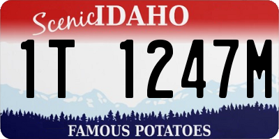 ID license plate 1T1247M